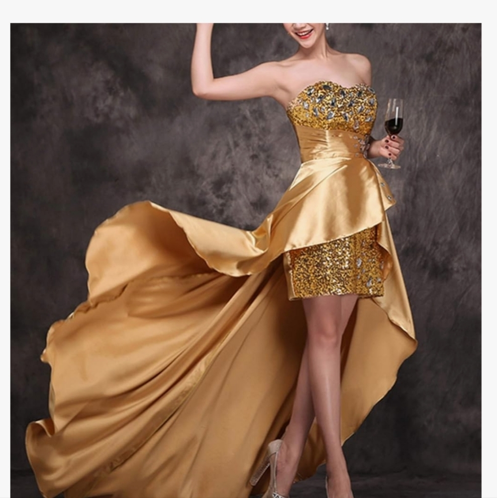 Rinestone knee length Cocktail dress